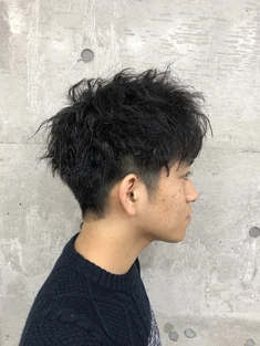 メンズヘア定番束感マッシュショート