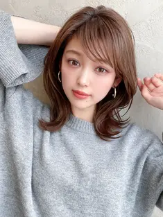 ミディアムスタイル 大人かわいい②