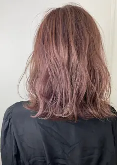 大人可愛いシークレットハイライトピンクベージュミディアム by roost hair design 【ルースト ヘアデザイン】